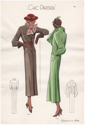 chic parisien fashion illustration 1934